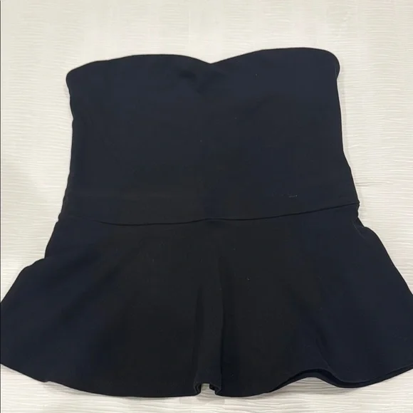❤️ Express -Black Strapless Peplum Top - Picture 2 of 5